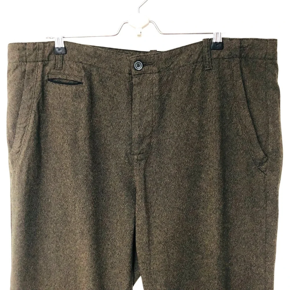 Carbon 2 Cobalt Brown Heather Pants Button Fly Mens 38‎ Tag Cotton 40x30 Preppy